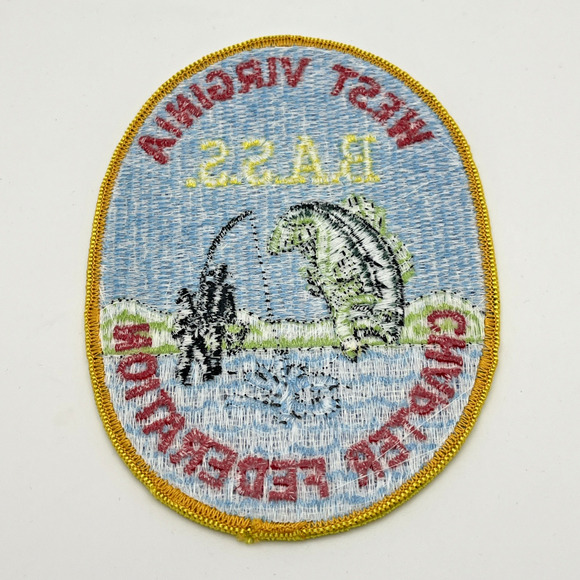 NOS Fishing B.A.S.S. West Virginia CHAPTER FEDERATION Patch (Angler Bass Boat) - Picture 2 of 4